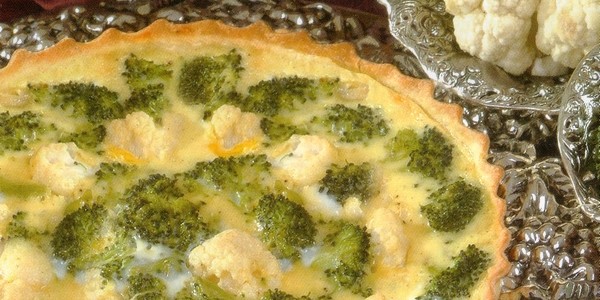 Quiche au brocoli et au chou-fleur