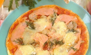 pizza au saumon