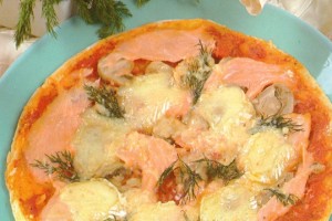 pizza au saumon