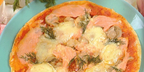 pizza au saumon