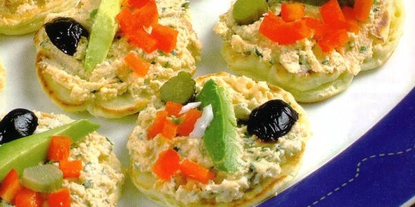 Blinis au fromage frais