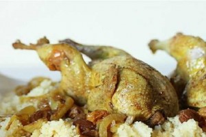Cailles farcies au couscous tfaya