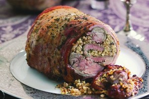 Agneau rôti et farci