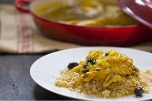 Poulet aux olives façon tajine