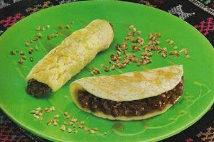 Baghrir aux dattes et aux amandes
